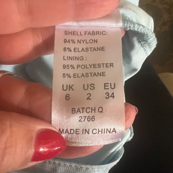 Oh Polly Baby Blue Corset Mini Dress Size 2 - Picture 10 of 10